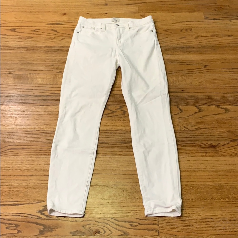 J. Crew Lookout High Rise Skinny White Jean sz:28